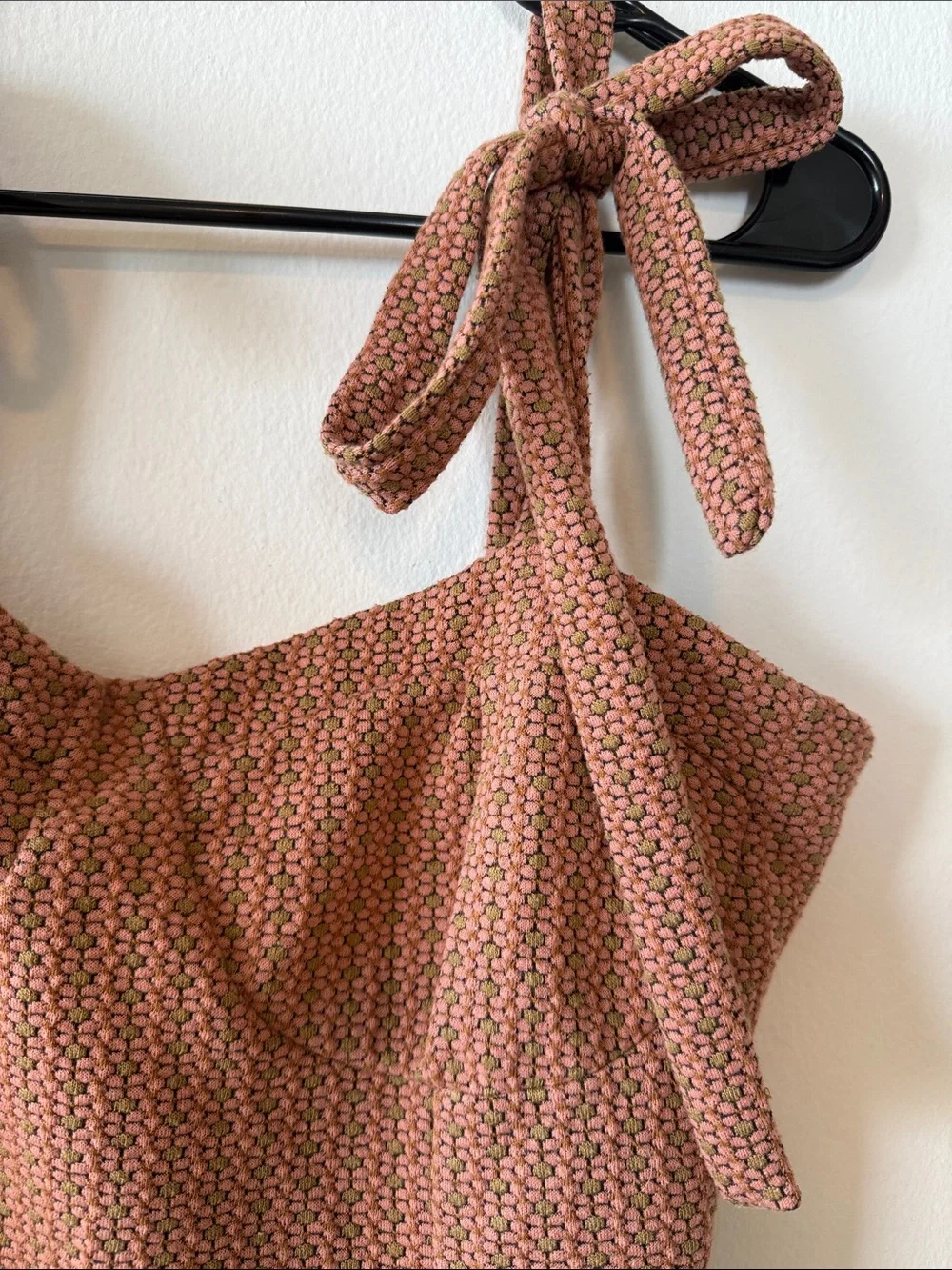 Free People Tie-Shoulder Sleeveless Top in Rust Floral